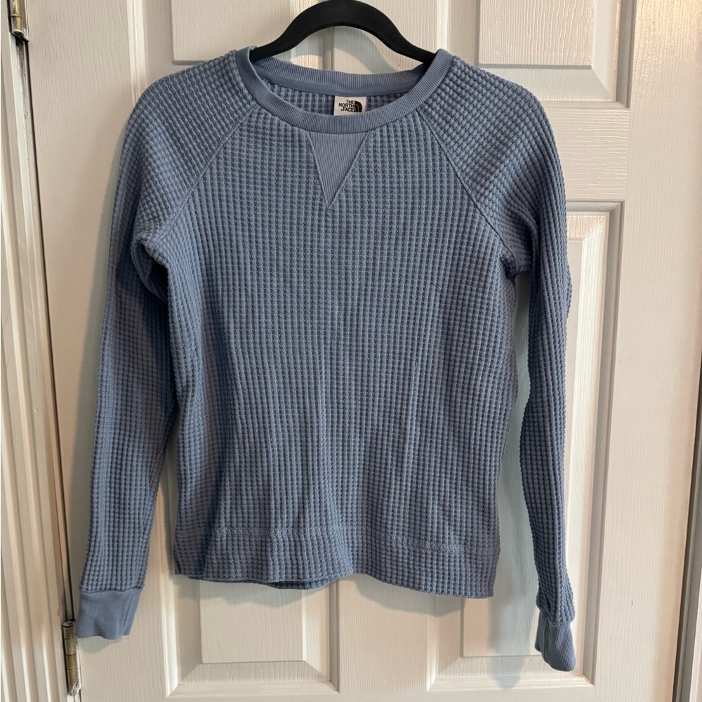 The North Face Women's Blue Waffle Knit Sweater